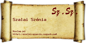 Szalai Szénia névjegykártya